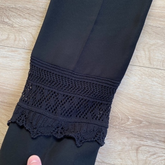 Marc Cain Pants Women's Trouser Crochet Lace Black Straight Size N2 3 - Picture 14 of 16